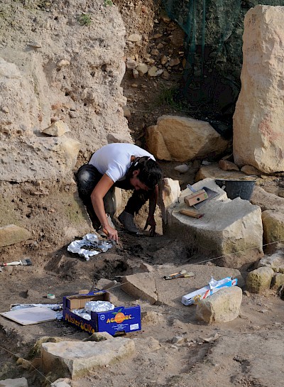 Tas-Silg (Malta). Un momento dello scavo (foto Missione Archeologica Italiana a Malta).