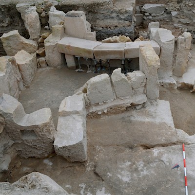 Fig. 4 – Tas-Silg (Malta). Veduta generale di uno degli edifici megalitici del santuario Tardo Neolitico (foto Missione Archeologica Italiana a Malta).