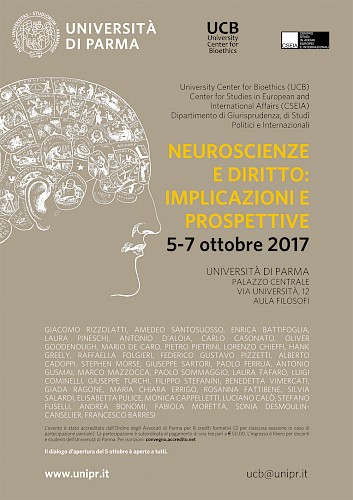 Locandina convegno Neuroscienze e diritto: implicazioni e prospettive