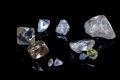 Foto 3 Assortimento di diamanti dalla miniera di Cullinan - Photo credit: Petra Diamonds
