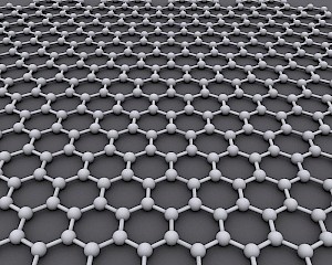 Immagine - La struttura cristallina del grafene è una griglia esagonale. AlexanderAlUS - Own work CC-BY-SA 3.0 - From Wikipedia, the free encyclopedia.